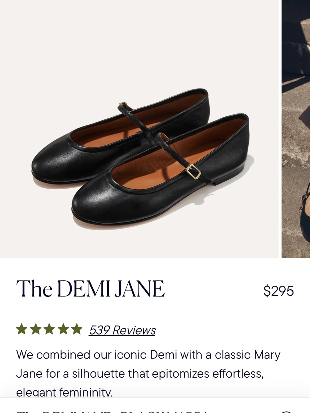 Margaux The Demi Jane Flats with Gold Buckle